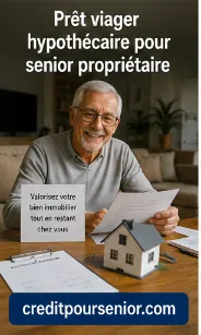Propriétaire de 70 ans devant sa maison avec le dossier de son prêt viager hypothécaire