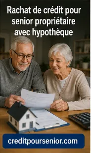 Couple de sexagénaires devant leur maison en Bretagne avec un dossier de prêt