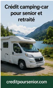 Retired couple comparing a new motorhome with a used model on a forecourt