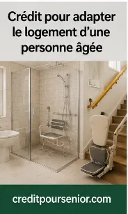 Salle de bains adaptée avec douche de plain-pied et barres d'appui pour senior