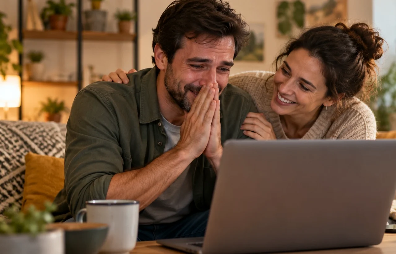 Salarié senior classant ses factures et offres de crédit pour un dossier
